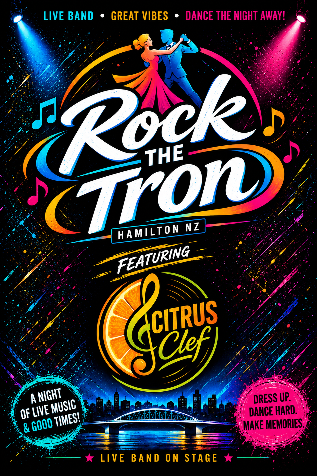 Rock the Tron — live band night, Hamilton NZ. Live band, great vibes, dance the night away.